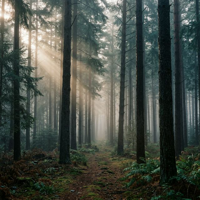 Misty forest